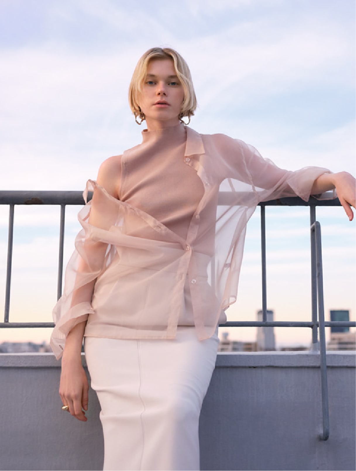美品 FRAY I.D フレイアイディー シースルー ワンピース 2024SS