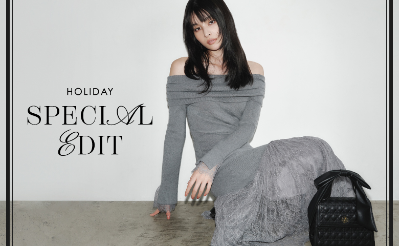 WEB限定】レースニットドッキングワンピース(ニットワンピース